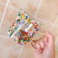 Girl Heart Bubble Starry Sky Cup Star Sequin Double Wall Glass Handle Heat-resistant Milk Kawaii Cute Coffee Mug. 