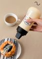 1 pcs 350ML Drainable Sauce Bottle Five Holes Plastic Ketchup Bottle Honey Sauce Dispenser Kitchen Container Olive Oil Bottles. 