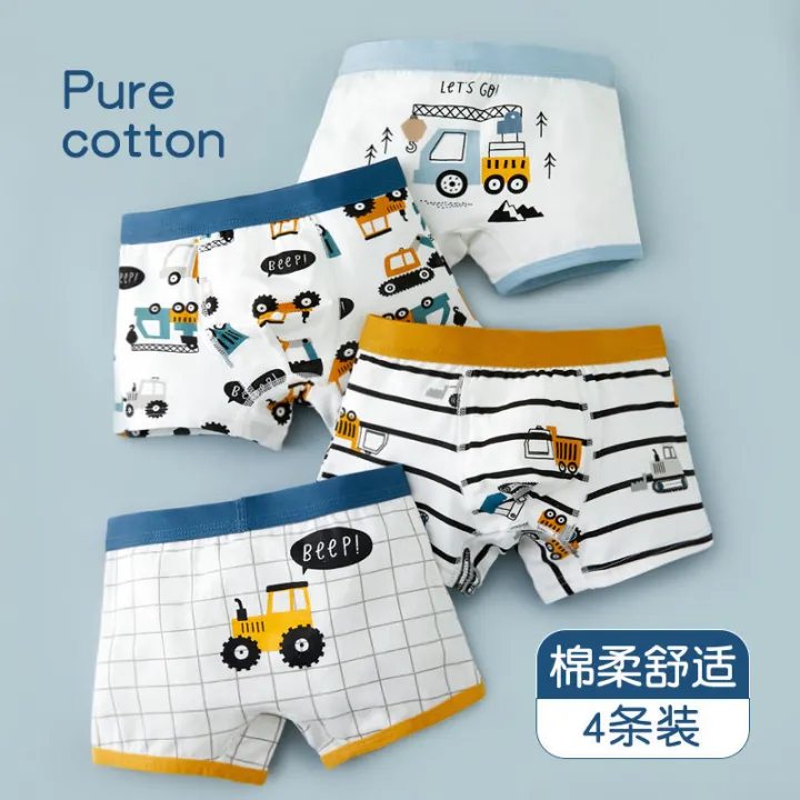 Cotton%20Bear%20Children's%20Underwear%20Boys'%20Cotton%20Summer%20Thin%20Baby%20Triangle%20Shorts%20Boys'%20Flat%20Underwear%20Boxer%20Shorts%20Cotton%20-%20Image%202