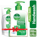 Dettol Handwash Original 200ml Pump and 170ml Refill Combo. 