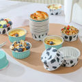 10Pcs/Set Reusable Round Aluminum Foil Tin Cup Pudding Cake Mold Air Fryer Tinfoil Box Small Baking Tray Baking Pastry Tools.