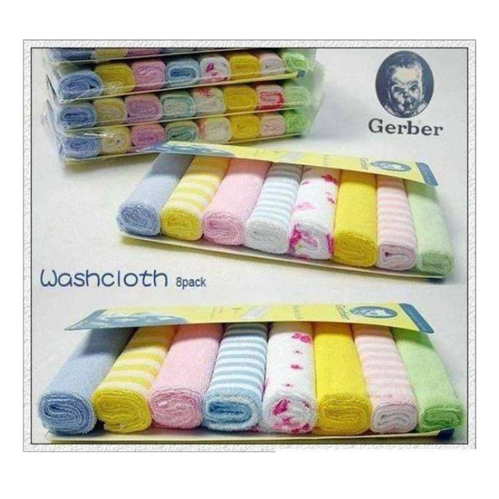 Soft Cotton Baby Handkerchief or Towel - 8pcs/Pack