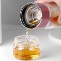 390ML Tea Water Bottle High Borosilicate Glass Double Layer Tea Water Cup Infuser Tumbler Drinkware Water Bottle With Tea Filter. 