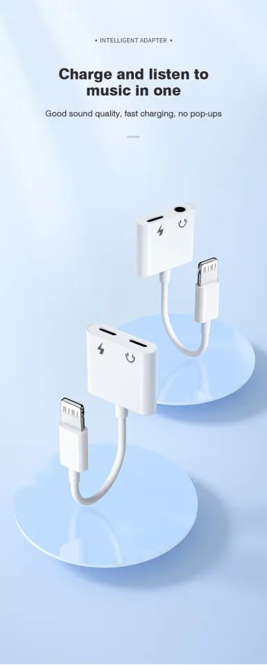 Byscoon IN earphones Jack Charger Adapter AUX Cable For iPhone