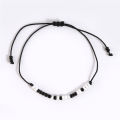 Cross-border Morse code bracelet European and American creative rice beads beaded braided rope card couple bracelet bracelet. 