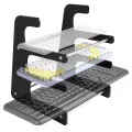 3-Tier Mechanical Keyboard Holder Display Stand Keyboard Shelf for Storage Three Mechanical Keyboard Durable Easy to Use Black. 