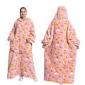Blanket clothing, hooded cartoon pamas, warm pullover, lazy TV blanket, thickened oversize hoodie. 