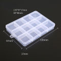Portable Transparent Storage Box 40/12/28 Grids Plastic Clear Organizer With Cover Box For Jewelry Earrings Screw Nails Parts Huiye. 