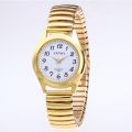 Vintage Stainless Steel Elastic Telescopic Strap Quartz Watch/ Fashion Simple Digital Dial Quartz Watch Couple Gift. 