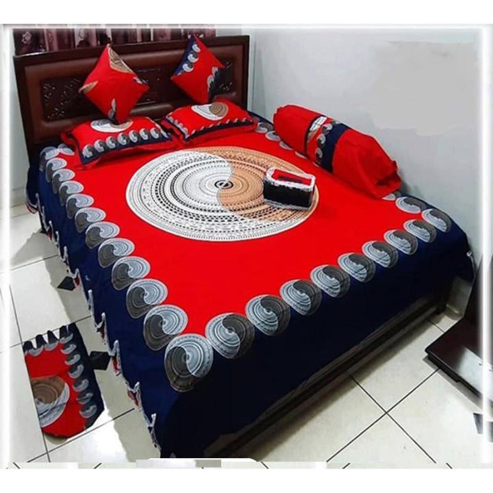 8 Pcs Set King Size Cotton Bed Sheet