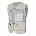 Men's Outdoor Fishnet Sleeveless Mesh Waistcoat Hollow Out Multi Pockets Photography Vest Breath Casual Comfort Workwear Coat. 