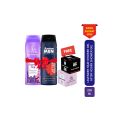 Savlon Men & SKINZEN Lavender Shower Gel 250ml + Loofa 2 Pcs Combo . 