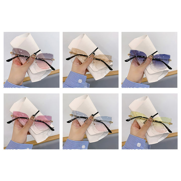 2023%20New%20Ladies%20Cat%20Ear%20Sunglasses%20Classic%20Rimless%20Gradient%20Sunglasses%20High%20Quality%20Women's%20Brand%20Designer%20Glasses%20Shadow%20UV400%20-%20Image%206