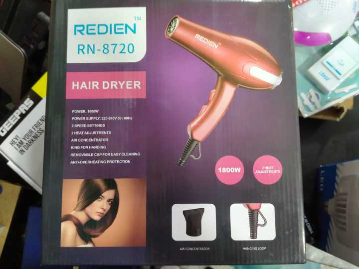 Redien RN-8720 High-power household hair dryer hotel hot and cold wind hair care hairdressing anion hair dryer