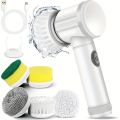 Electric Spin Scrubber, Electric Cleaning Brush 5-in-1 Handheld Kitchen Cleaner Cordless Spin Scrubber, Power Scrubber Bathroom.