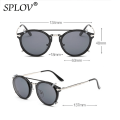 Retro Steampunk Round Clip On Sunglasses Men Women Double Layer Removable Lenses Detachable Shades Clear Hollow Legs Glasses. 