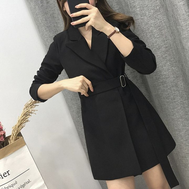 Sungtin%20Korean%20Style%20Casual%20Sashes%20Long%20Blazer%20Women%20Spring%20Office%20Lady%20Blazer%20Dress%20with%20Belt%20Female%20Chic%20Elegant%20Blazer%20Jacket%20-%20Image%204
