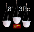 White Hanging Tob 8 Inchi 3 Pcs. 