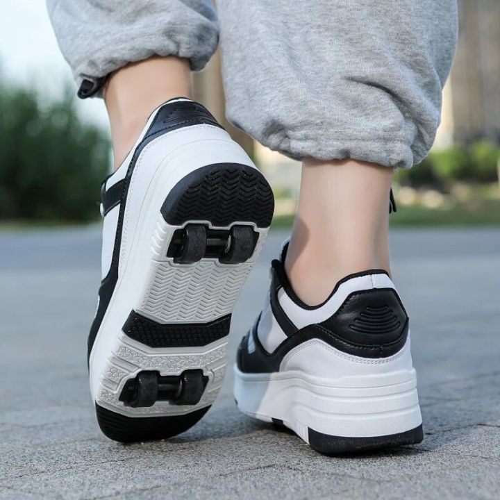 Roller Skate Shoes Kids Sneakers With Wheels Children Rollerskates Fashion Outdoor Sports Shoes Girls Boys Birthday Gift