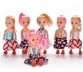 Plastic Doll Set For Kids Beautiful Doll Set - Multicolor 5PCS. 