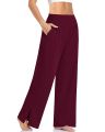 Women's Wide Leg Trousers Solid Color Casual Comfortable Loose Yoga Dance Lady Fashion Pants Long Straight Sweatpants Summer New. 