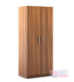 Teak Elegance 2-Door Wardrobe, Partex MDF Laminated Board Secure 2 part big size Almirah with clothes storage Hanger and 8 cube box shelve with Inner drawer and 1 lock cabinet, Nice shop 2 Doors Almirah 72/30. 