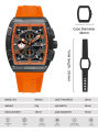 NAVIFORCE NF8052 Luminous Hollow Dial Barrel-shaped Sports Watch. 