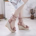 Women's Wedge Sandals Summer2022New Korean Style All-Matching Strap Platform Shoes with Fairy Dress Shoes High Heels.