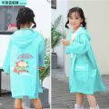 Cute Kids Raincoat Wateproof Children's Rain Poncho Rain Coat Jacket with Backpack Position. 