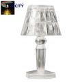 Cordless Table Lamp Sparkling Crystal Led Desk Lamp Energy-saving Portable Bedside Light with 3 Colors for Parties Decor Battery Powered less Than Night Light.