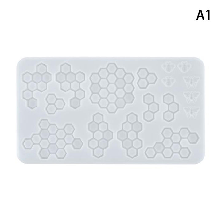 Bee Honeycomb Shape Keychain Silicone Mold DIY Honeycomb Keychain Resin Mold
