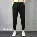 Spring and Autumn Elastic Waist Suit Pants Men's High-Grade PantsinsNon-Ironing Suit Pants Men's Draping Effect Cropped Pants Men. 