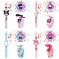 Kawaii Sanrio Kuromi Watch Hello Kitty Cartoon Music Luminous Electronic Watch Children Wrist Watch My Melody Watch Kids Gifts. 
