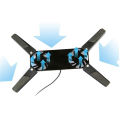 Computer Cooling Pad,Portable Notebook Radiator Foldable Dual Fan Cooling Pad Computer Notebook Computer Cooling - black. 