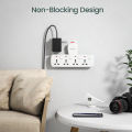 Lencent 4 in 1 Universal Plug Extension Wall Plug with Individual Switches, 4 Outlets, Multi Plug Outlet, Power Plug Adapter, Multiple Socket Charger Extension for Home, Office, Travel.