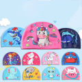 【Pioneer Gong】Children Cartoon Swimming Cap Kids Elastic Fabric Swiming Pool Water Sport Protect Ears Hat Swim Bathing Hats Caps Boys Girls. 