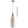 Milk Frother Handheld Whisk-Battery Operated Foam Maker Frother Gold.
