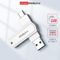 Lenovo Thinkplus USB 3.2 Flash Drive 2 in 1 USB and Type C Pen Drive 32gb-256gb Pendrive Memory Stick Flash Disk for PC Phone.