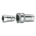 1Set Quick Release Fitting ISO7241-A NPT Hydraulic Coupling Connector 1/2Inch Quick Change Interface Silver. 