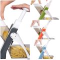 5 in 1 Adjustable mandoline slicer for Cooking & Meal Prep.Can cut slicing, strips,shredding and dicing Kitchen Veggie chopper Artifact Vegetable mandolin with adjustable stainless steel blades, vegetable slicer, onion slicer, non-slip base-Best Gadgets. 