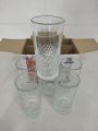 good quality strong crystal clear unique design Heavy 320 Ml Drinking Water glass set 6 pcs.