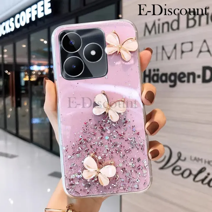 New%20Phone%20Case%20For%20Realme%20Note%2050%204G%20Cover%20Sparkling%20Star%20Moon%20Soft%20Silicone%20Transparent%20Butterfly%20Pattern%20Anti%20Drop%20For%20Realme%20Note50%204G%20Case%20-%20Image%203