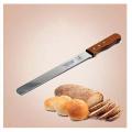 Home republic -14 INCH Cake Knife Stainless Steel Fine-Tooth Knife with Wooden Handle Bread Cutting Tools.