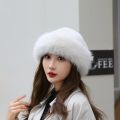 Fashion Winter Thick Furry Hairband Fluffy Russian Faux Fur Women Girl Fur Hat Winter Outdoor Earwarmer Ski Hats New Beanies Cap. 