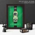 【Seasonal Sale】 1:32 Photo Frame Version Alloy Metal Sports Car Model 3D Racing Car Hanging Painting Collection Kids Gifts Decoration MuXiaRe. 