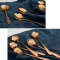 8Pcs Flower Stainless Steel Coffee Tea Cup Spoon Teaspoon Kitchen Tool Gift.