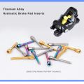 4X Titanium Bolts for Bicycle Disc Brake Pad Threaded Pin Inserts Screw for R Hydraulic Disk Caliper-Titanium.
