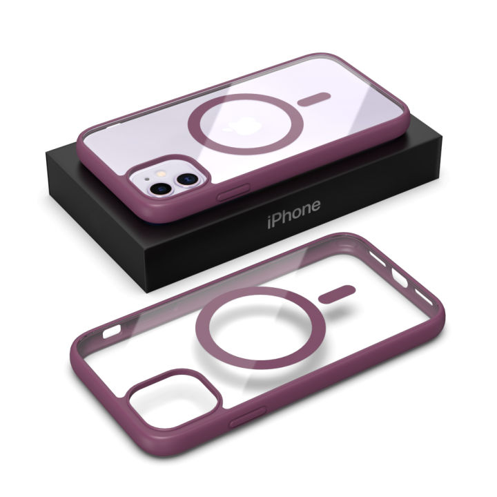 For%20Apple%20iPhone%2011%20MagSafe%20Compatible%20Shockproof%20Transparent%20Slim%20Fit%20Wireless%20Charging%20supported%20Frosted%20Border%20Phone%20Back%20Case%20Mobile%20Cover%20-%20Image%207
