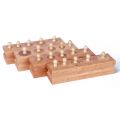 Newest Montessori Educational Games Wooden Cylinder Socket Parent Child Interaction Math Toy Baby Practice and Senses. 