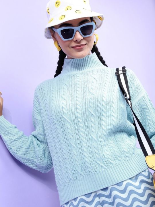 Pantoneclo%20Premium%20Women's%20Cable%20Design%20High%20Neck%20Sweater%20/%20Cardigan%20/%20Pullover%20-%20Image%209